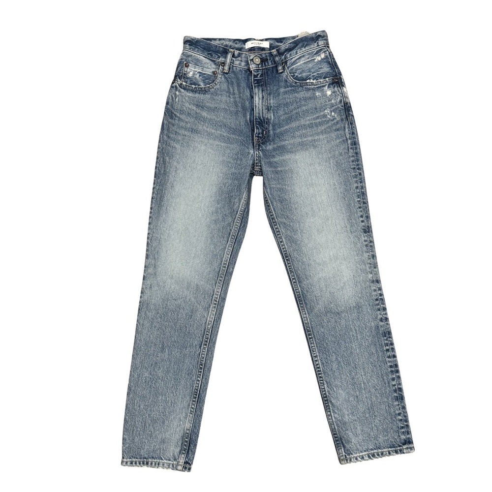Moussy Vintage Straight Leg Jeans 26 High Rise Light Wash Japanese Denim